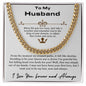 To My Husband - Adjustable Cuban Link Chain Necklace