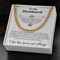 To My Husband - Adjustable Cuban Link Chain Necklace