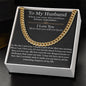 To My Husband - Adjustable Cuban Link Chain Necklace
