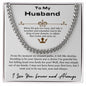 To My Husband - Adjustable Cuban Link Chain Necklace