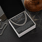 To My Husband - Adjustable Cuban Link Chain Necklace