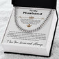 To My Husband - Adjustable Cuban Link Chain Necklace