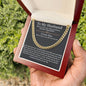 To My Husband - Adjustable Cuban Link Chain Necklace