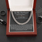 To My Husband - Adjustable Cuban Link Chain Necklace