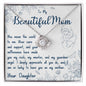 To My Beautiful Mom Love Knot Necklace