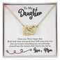 To My Daughter - Interlocking Hearts Necklace