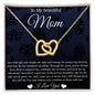To My Beautiful Mom - Interlocking Hearts Necklace