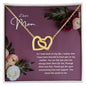 Dear Mom As I Look Back - Interlocking Hearts Necklace