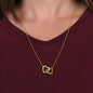 Thanks Mom Interlocking Hearts Necklace