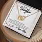 To My Daughter - Interlocking Hearts Necklace
