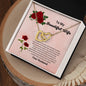 To My Beautiful Wife Interlocking Heart Necklace
