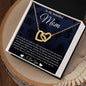 To My Beautiful Mom - Interlocking Hearts Necklace