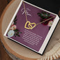 Dear Mom As I Look Back - Interlocking Hearts Necklace