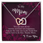 Thanks Mom Interlocking Hearts Necklace