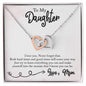 To My Daughter - Interlocking Hearts Necklace