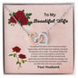 To My Beautiful Wife Interlocking Heart Necklace