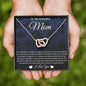 To My Beautiful Mom - Interlocking Hearts Necklace
