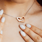 Interlocking Hearts Necklace - I Am So Lucky To Share A Life