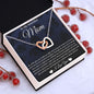 To My Beautiful Mom - Interlocking Hearts Necklace