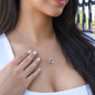 To My Beautiful Wife Interlocking Heart Necklace