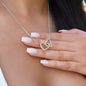 Interlocking Hearts Necklace - I Am So Lucky To Share A Life