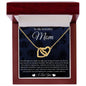 To My Beautiful Mom - Interlocking Hearts Necklace