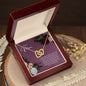 Dear Mom As I Look Back - Interlocking Hearts Necklace