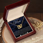 To My Beautiful Mom - Interlocking Hearts Necklace