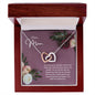 Dear Mom As I Look Back - Interlocking Hearts Necklace