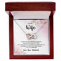 To My Wife My Day Starts and Ends With You Interlocking Heart Necklace