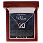 To My Beautiful Mom - Interlocking Hearts Necklace