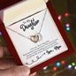 To My Daughter - Interlocking Hearts Necklace