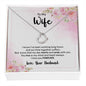 Wife My Day Starts and Ends With You Delicate Heart Necklace