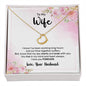 Wife My Day Starts and Ends With You Delicate Heart Necklace