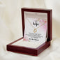 Wife My Day Starts and Ends With You Delicate Heart Necklace