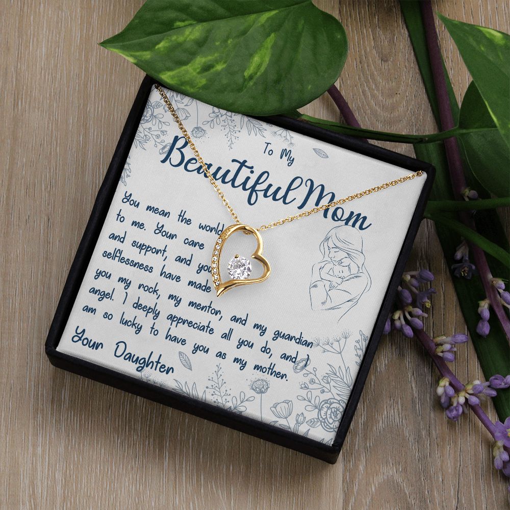 To My Beautiful Mom - Forever Love Necklace